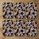 image 4 of White & Orange Olive Leaves (Coaster)