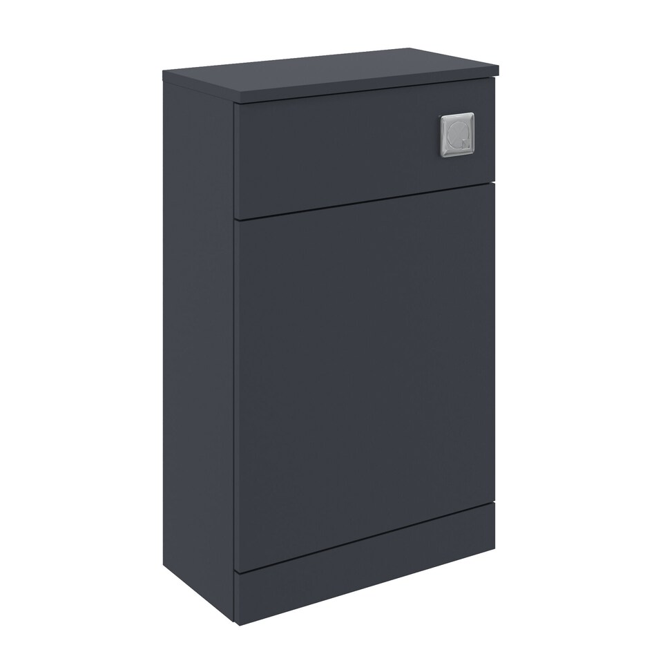 image 1 of Balterley Contemporary Square Floor Standing WC Unit Durable MFC Smooth | Grey | Soft Black | 830 x 602 x 260mm