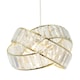 image 2 of Modern Three Ring Gold Pendant Shade with Transparent Acrylic Prisms Gold