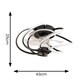 image 6 of ValueLights Infinity Black Swirl Integrated LED Ceiling Fan & Remote