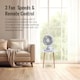 image 7 of 8 Inch Air Circulator Fan with Oscillation and Timer White