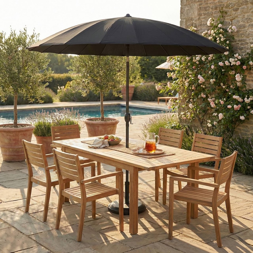 image 1 of 300cm Round Shanghai Parasol Umbrella | Multi | 1