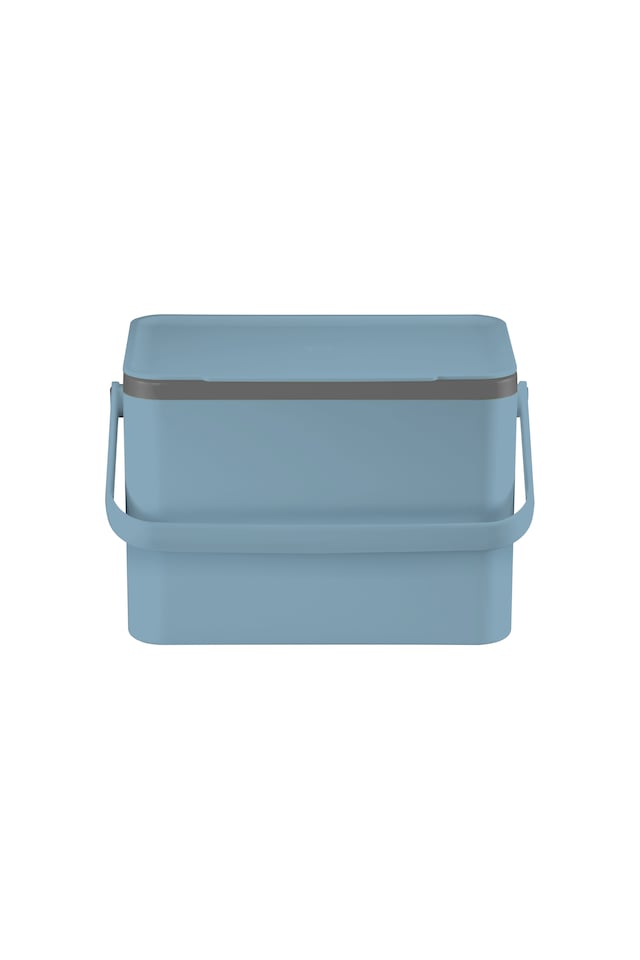 image 1 of EKO Food Waste Compost Bin, Kitchen Countertop Food Waste Caddy, Titanium Blue, 4 Litre