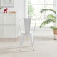 image 5 of Furniturebox 2x Colton 'Tolix' Style White Metal Dining Chairs