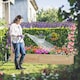 image 4 of COSTWAY Raised Garden Bed Fir Wood Climbing Planter Box w/2-Sided Trellis