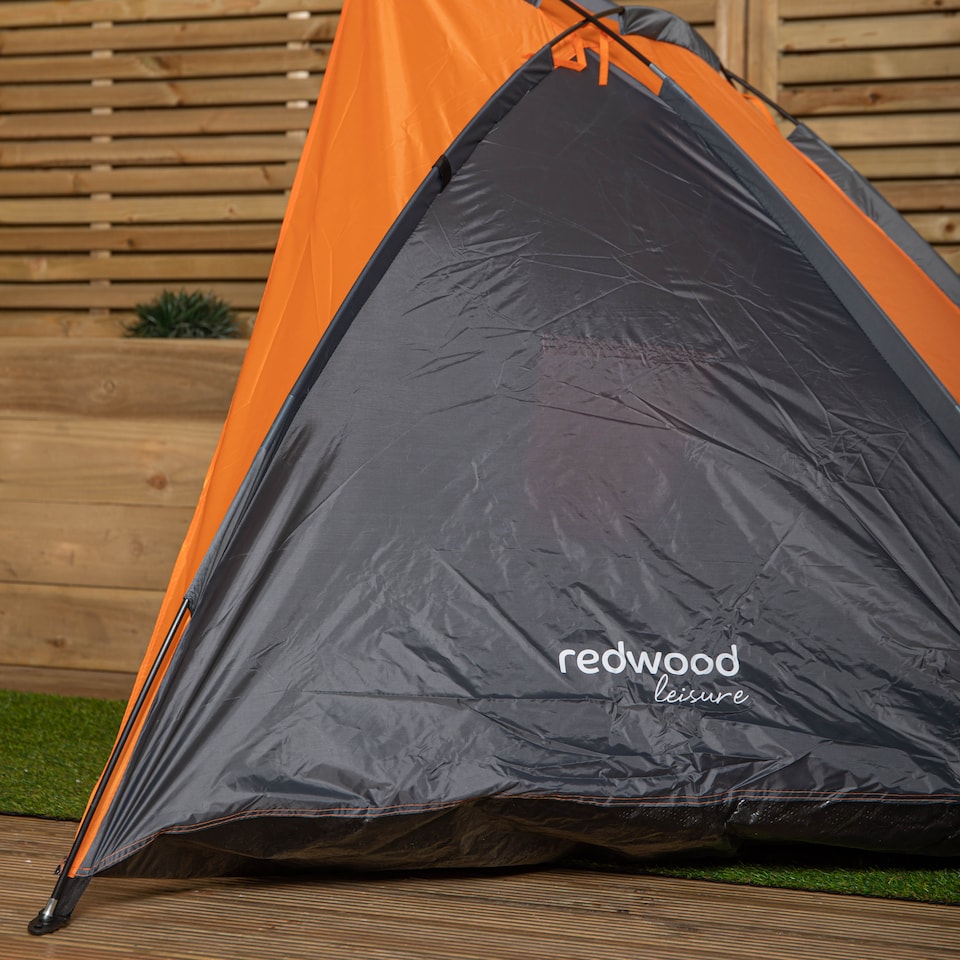 image 1 of 115cm x 210cm Portable Pop up Sun Shade Beach Tent with Carry Handle | Orange | Orange