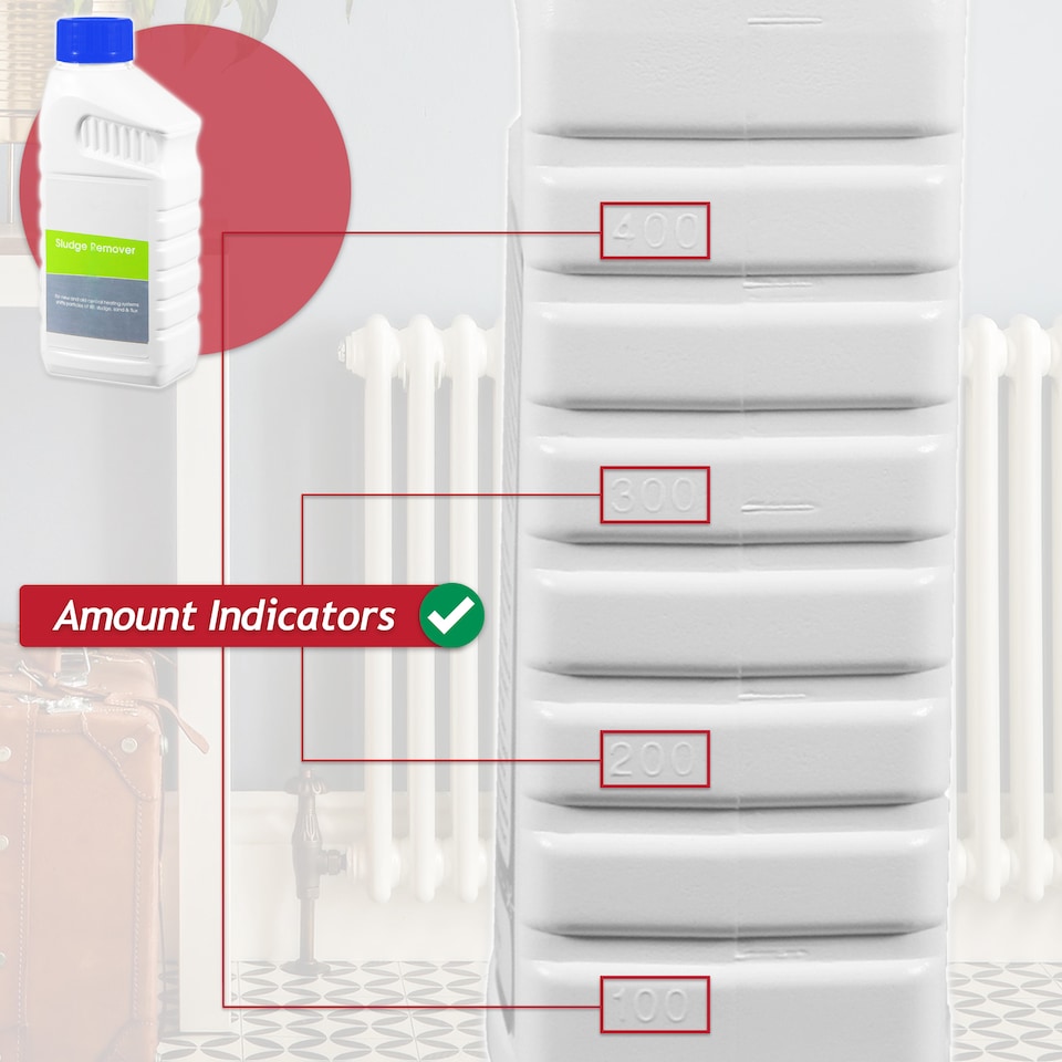 image 1 of SPARES2GO Central Heating Sludge Remover Concentrate Radiator Boiler Pipes Liquid (500ml Bottle)
