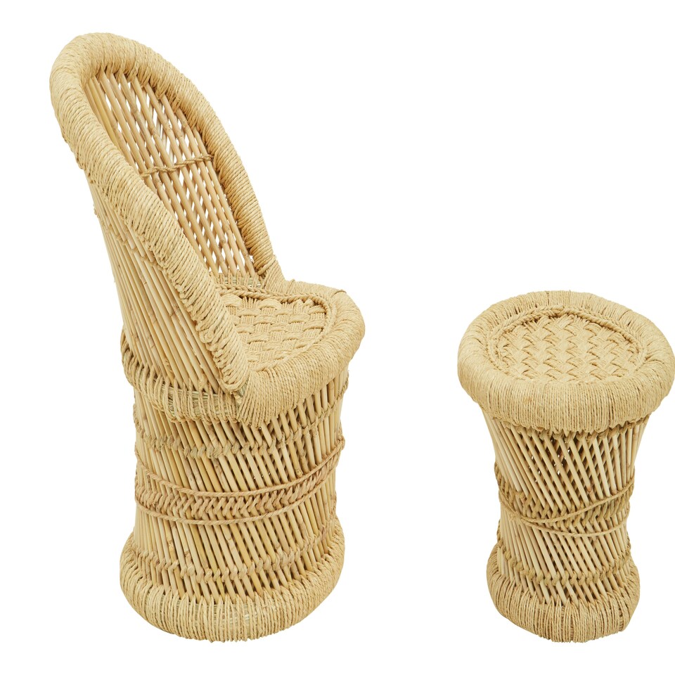 image 1 of Interiors by Premier Rowan Childrens Natural Chair And Stool