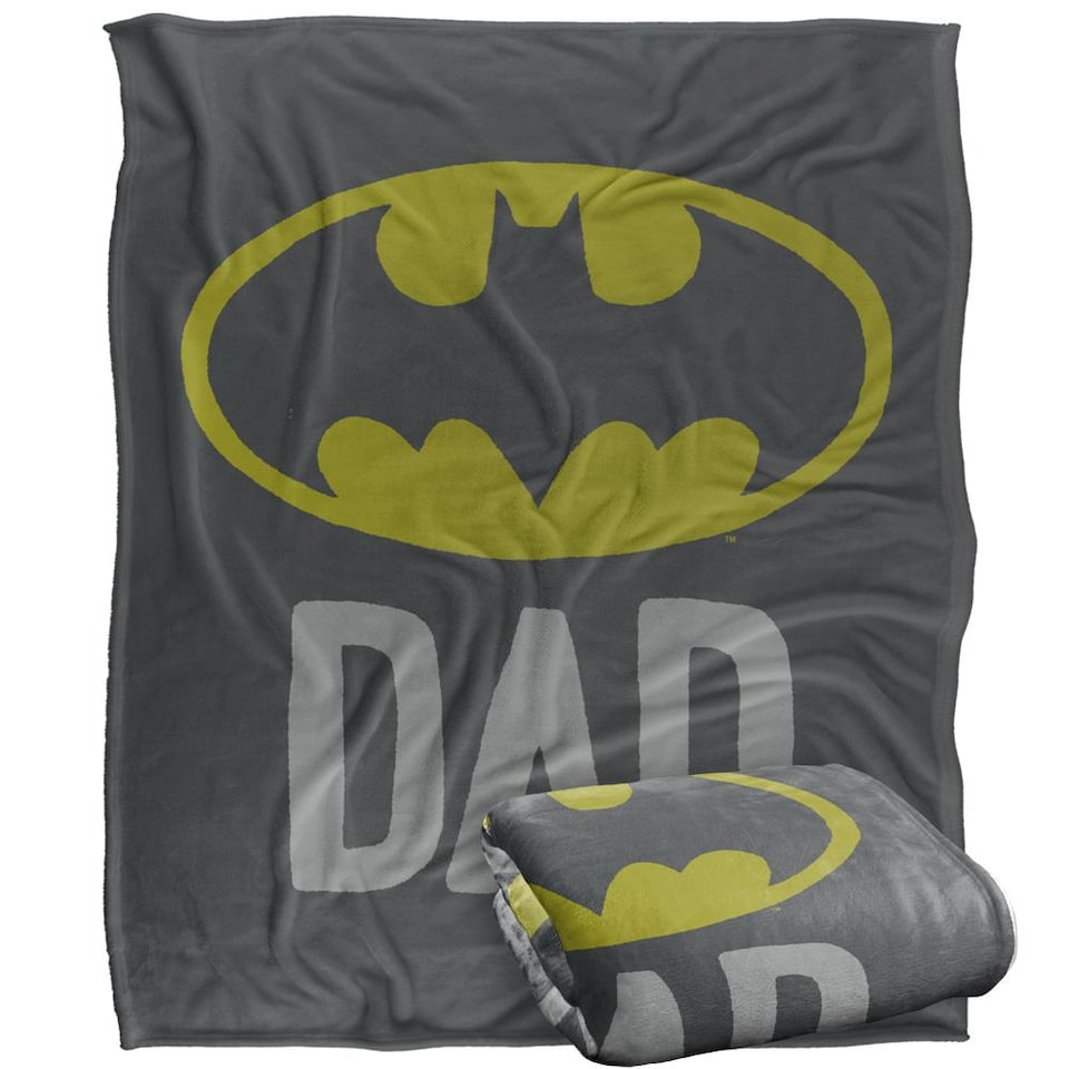 image 1 of Batman Dad Logo Blanket | Multi | Multicoloured | One Size | 1