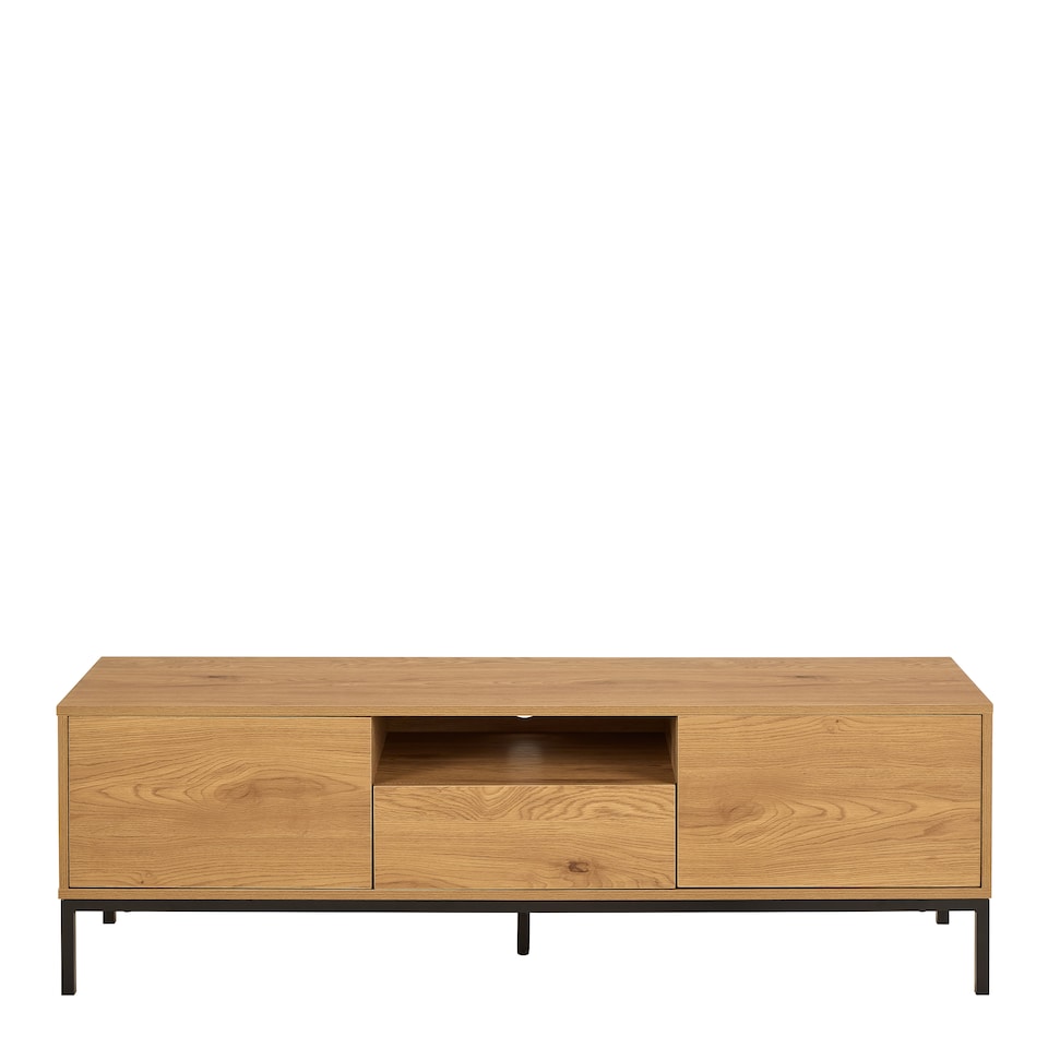 image 1 of Seaford Tv Unit 2 Doors 1 Drawer in Matt Wild Oak | Brown | Wild Oak | One Size | 1