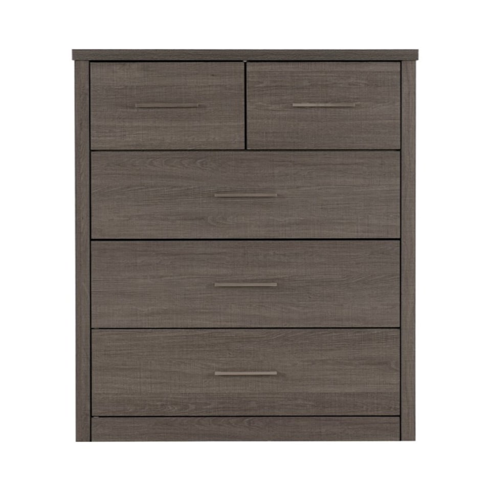 image 1 of Lisbon 3+2 Drawer Chest - L40 x W80.5 x H114 cm - Black Wood Grain