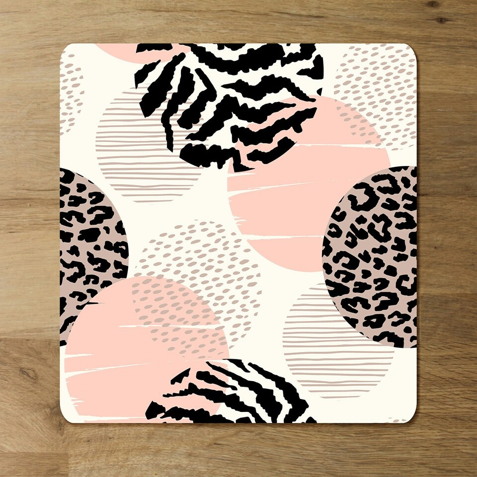 image 1 of Abstract geometrics with animal print and circles (Placemat)