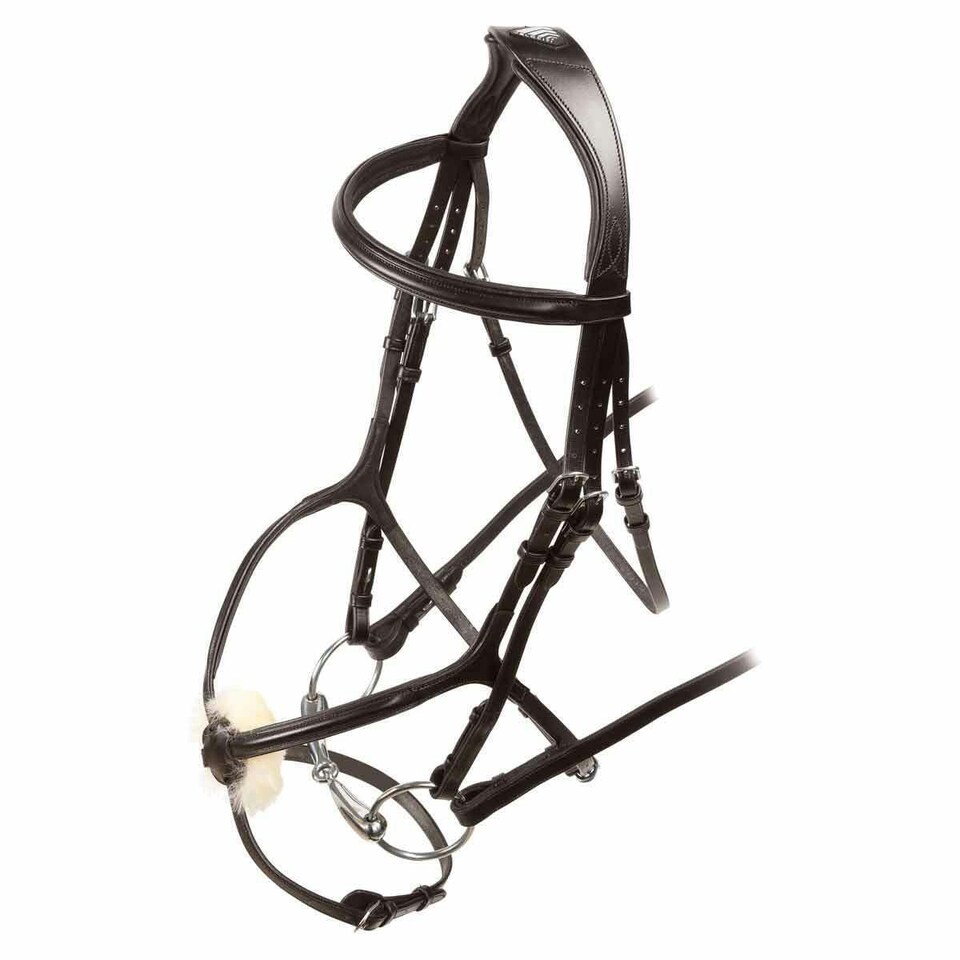 Velociti Leather Horse Grackle Bridle - Havana - Pony