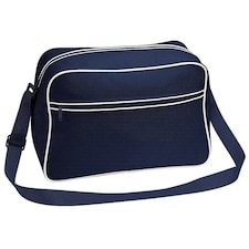 Bagbase Retro 18L Shoulder Bag - French Navy/White - One Size Blue