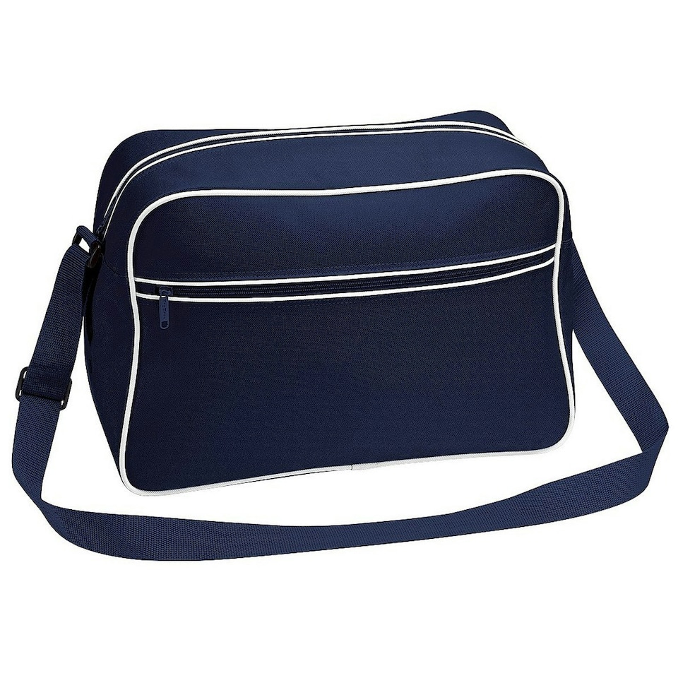 Bagbase Retro 18L Shoulder Bag - French Navy/White - One Size Blue