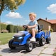 image 2 of AIYAPLAY Ride on Tractor with Trailer, 12V Electric Vehicle with Remote Control, Ride on Car for Kids with Music, Shifter, Start-Up Sound for Ages 3-8 Years | Blue