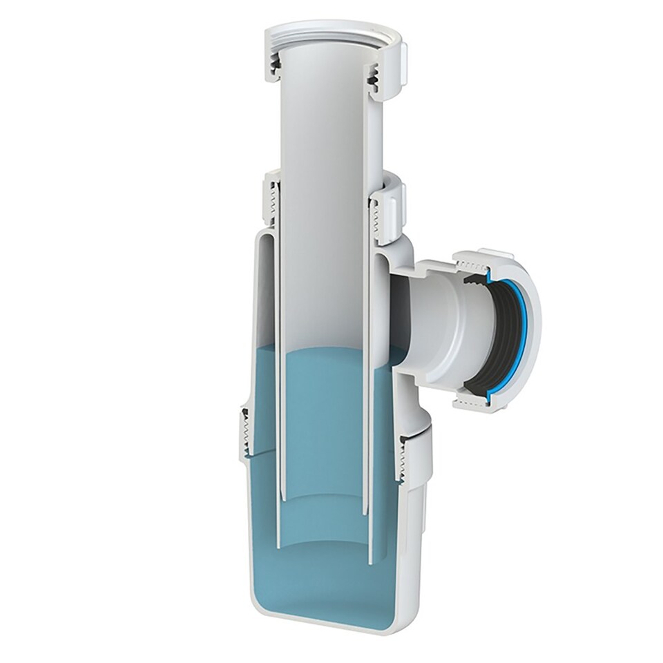 image 1 of SPARES2GO Telescopic Waste Bottle Trap 32mm 1.25" Basin Bidet Urinal Bathroom Kitchen Sink 75mm Seal