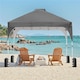 image 3 of Yaheetech 3m Pop-up Canopy with with Roller Bag-Dark Grey | Grey | Dark Grey | 300 cm L × 300 cm W × 267-287 cm H | 1