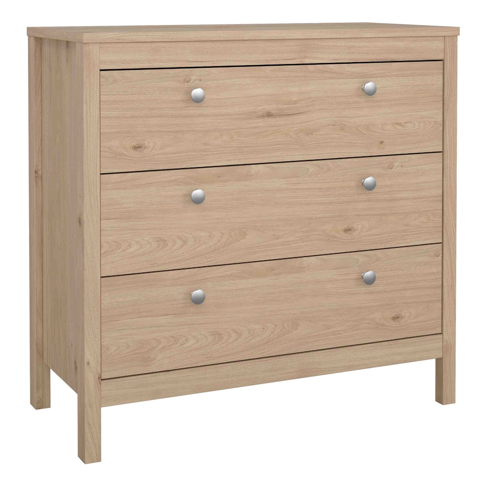 image 1 of Madrid Chest 3 Drawers in Jackson Hickory Oak