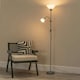 image 1 of ValueLights Mozz Silver Mother and Child Floor Lamp Chrome