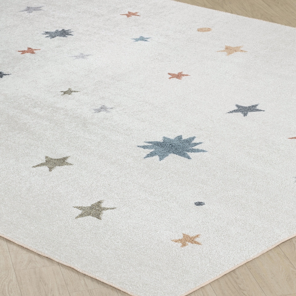 image 1 of LIVABLISS Lillian-Kids Washable Rug 120 x 170 cm | Beige Orange Green Grey