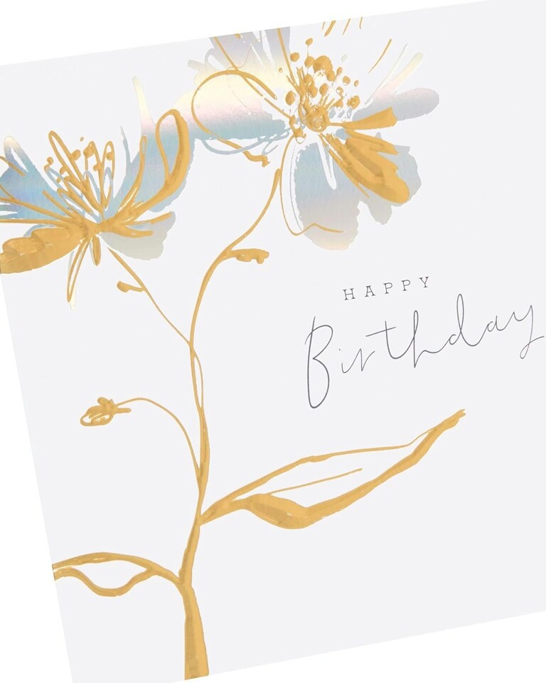 image 1 of Foil Flower Design From The Camden Collection Birthday Card