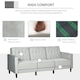 image 6 of HOMCOM Upholstered Sofa Bed Reversible Sectional Sofa Set Velvet-Touch Sleeper