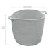 image 5 of JVL Edison Round Cotton Rope Storage Basket with Handles, Grey | Grey