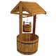 image 3 of Wooden Wishing Well Garden Planter Plant Box Flowerpot Ornament Patio Display