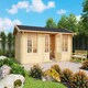 image 1 of Pembrokeshire 53-Log Cabin, Wooden Garden Room, Timber Summerhouse, Home Office - L540 x W345.8 x H239.4 cm Brown