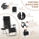 image 5 of Yaheetech 3PCS Zero Gravity Chairs & Table Set-Black | Black | Black | One Size