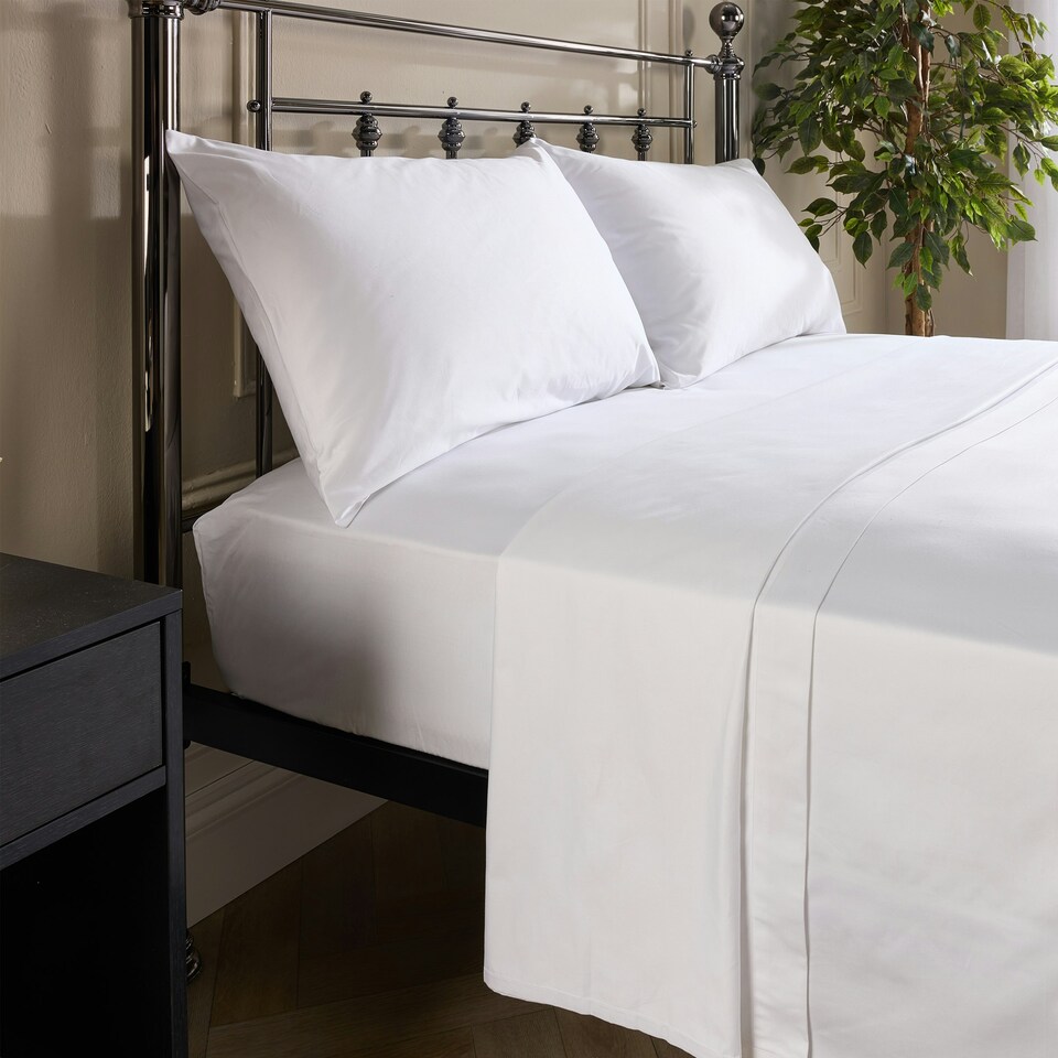 image 1 of Hotel Pure Luxury 4 Star Flat Sheet White Super King White | Super King