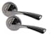 image 1 of Golden Grace Astrid Style Modern Door Handles on Round Rose in Black Nickel Finish | Black | 1 Set