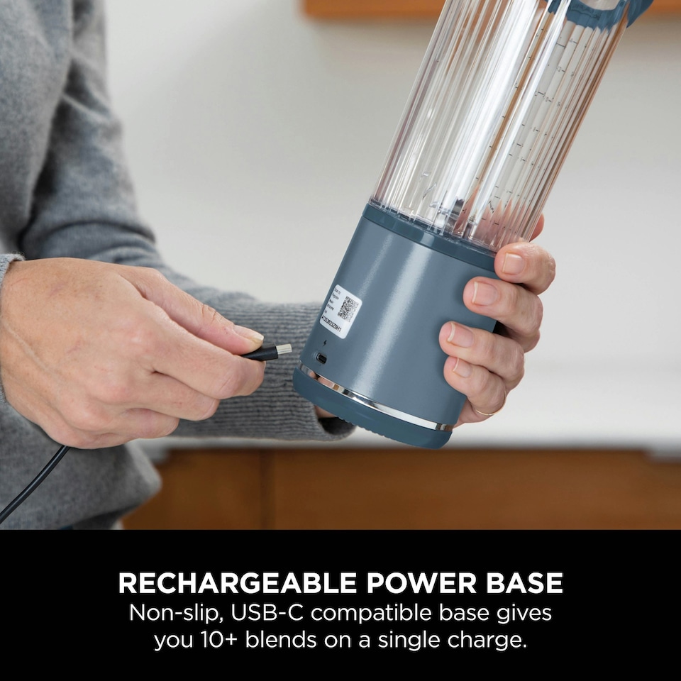image 1 of Ninja Blast Cordless Portable Blender in Denim Blue BC151UKNV Blue
