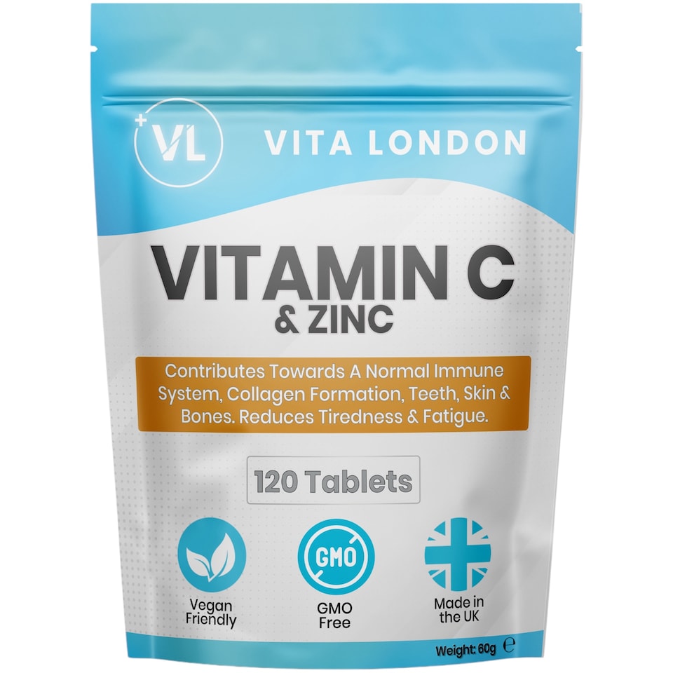 image 1 of Vitamin C & Zinc Tablets - 120mg - 120 Tablets