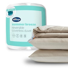 Silentnight Summer Breeze 2.5 Tog Coverless Duvet and Pillowcase Set Cream | Taupe | Single