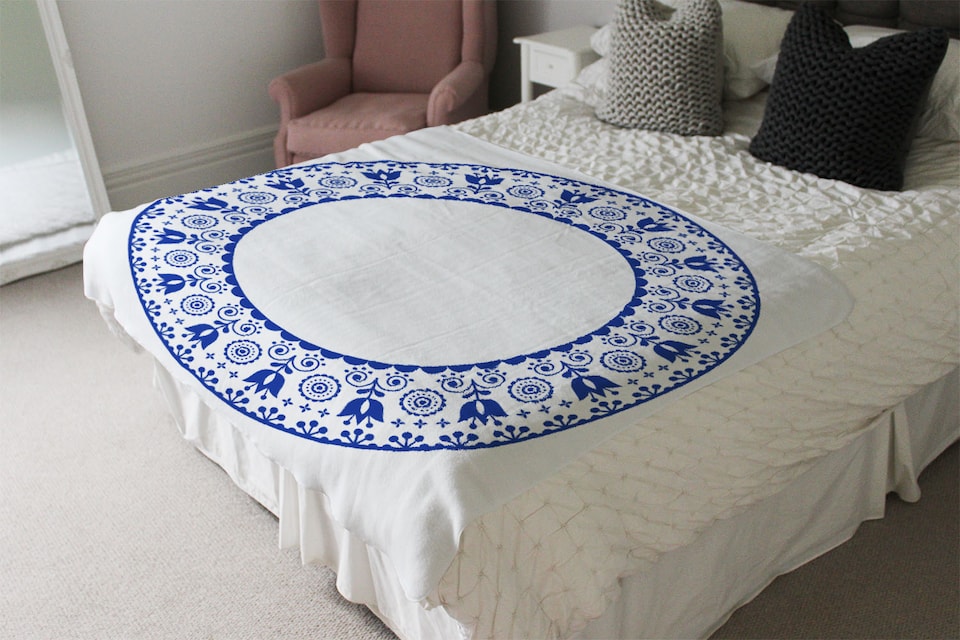 image 1 of Folk Art Blanket | Multi