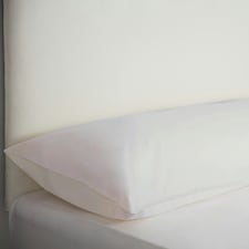 Belladorm Easycare Percale Bolster Pillowcase - White - Single