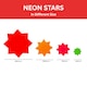 image 5 of Pack of 50 Assorted Coloured Neon Fluorescent Stars & Flashes in Assorted Size