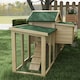 image 9 of PawHut Large Chicken Coop with Run Garden Hen House Poultry Coops Cages with Nesting Box Wooden 204 x 85 x 93cm, Natural Wood Finish