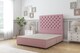 image 1 of Sloomy Mayfair Pink Plush Divan Bed Base 2 Drawers Same Side With 26 Inch Strutted Headboard | Pink | Pink | Super King | 1