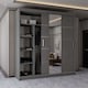 image 4 of Sliding Wardrobes 4U Alfa Double Sliding Door Wardrobe W203cm x H217cm | Grey | 203cm