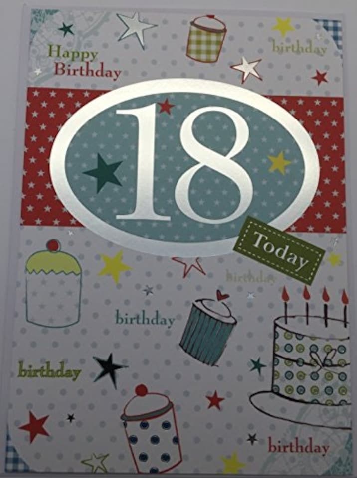 image 1 of 18th Birthday Card Embossed Design