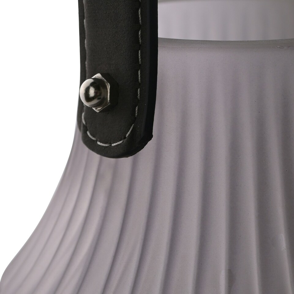 image 1 of Hestia Battery Operated Portable Lantern Frosted Grey