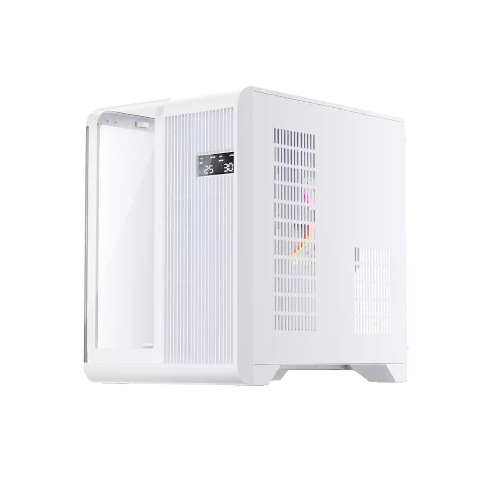 1st Player RT5 WH Tempared Glass Micro Tower Gaming PC Case with 3 x ...