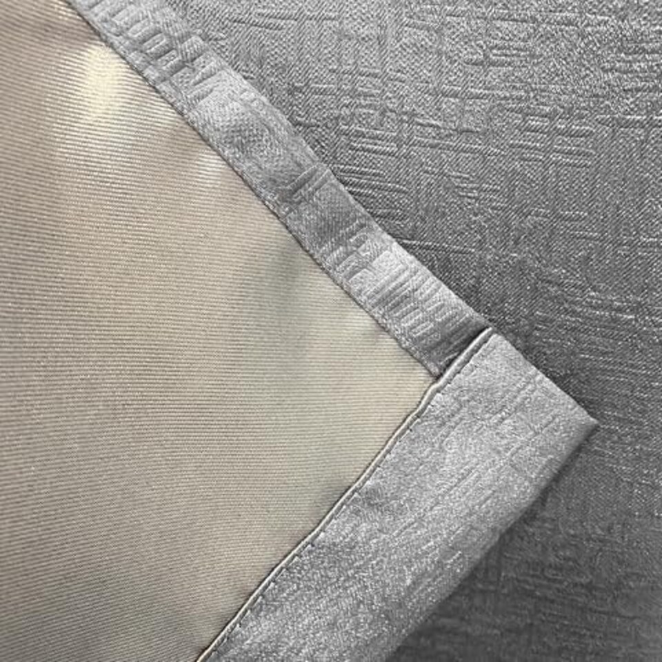 image 1 of Vogue Grey Curtains 66 x 54 inch (168 x 137 cm) Room Darkening Eyelet Thermal Noise Reducing Curtains for Bedroom and Living Room