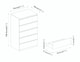 image 6 of Minimalist Chest of 5 Drawers 108.5x70x35 | White | White & Black | 1
