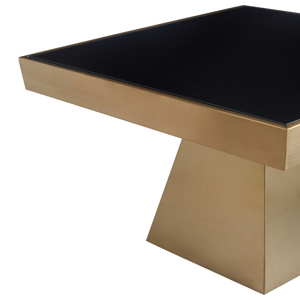 image 1 of Durable Design Square Gold Finish Side Table, Sleek Design Modern Side Table, Stylish Square Side Table Gold