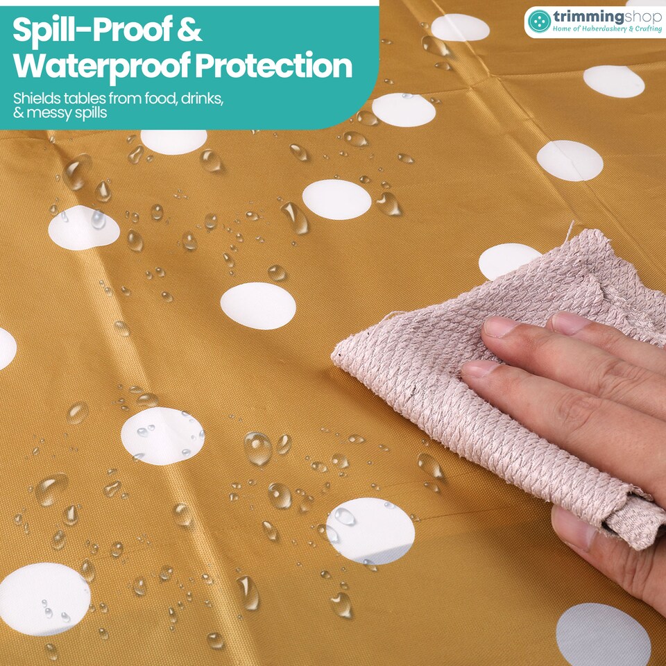 image 1 of Polka Dots Disposable Plastic Table Cover - 54" x 108"