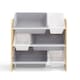 image 2 of Hooga Wooden Toy Storage Unit with 6x Removable Toy Boxes - Children's Toy Organiser, 3 Shelves | Brown | Natural Wood | One Size | 1